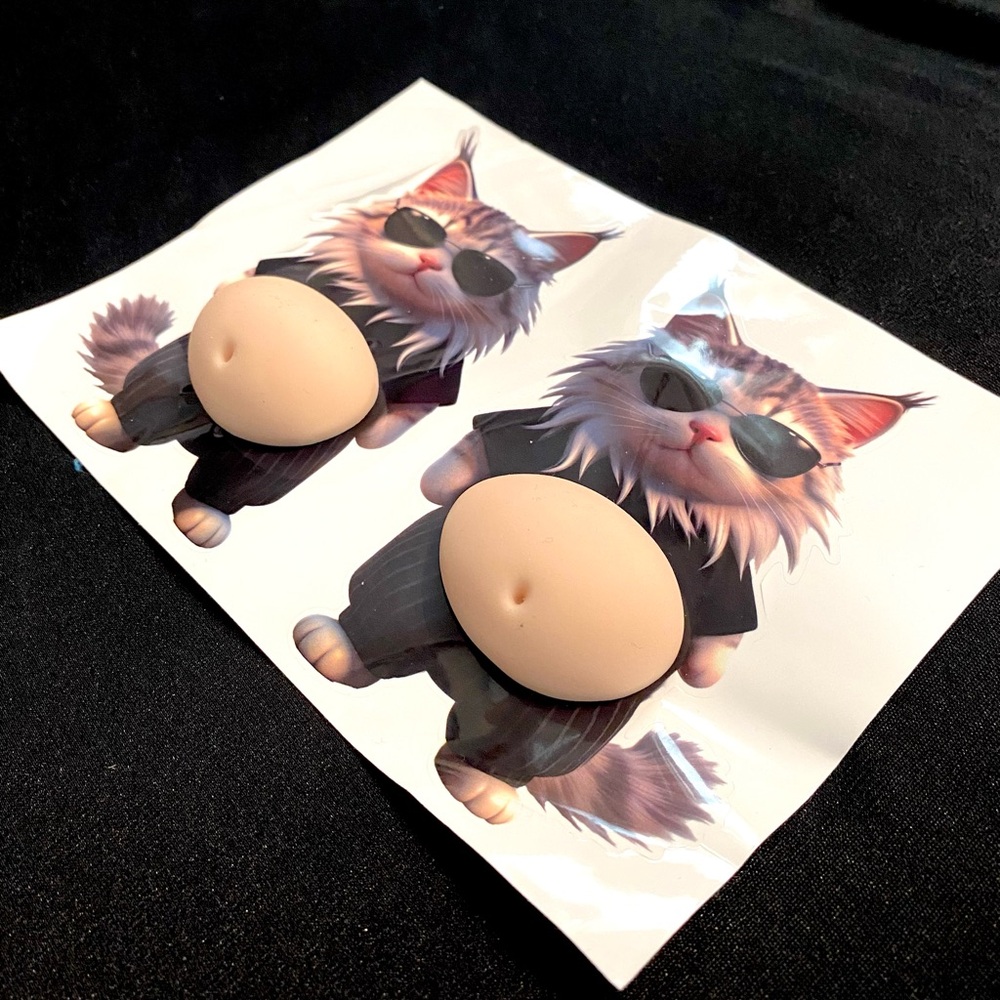 Pudgy Kitty 3D Sticker Fidget Set - Help for stress & anxiety, ADHD NWOT - Picture 2 of 4